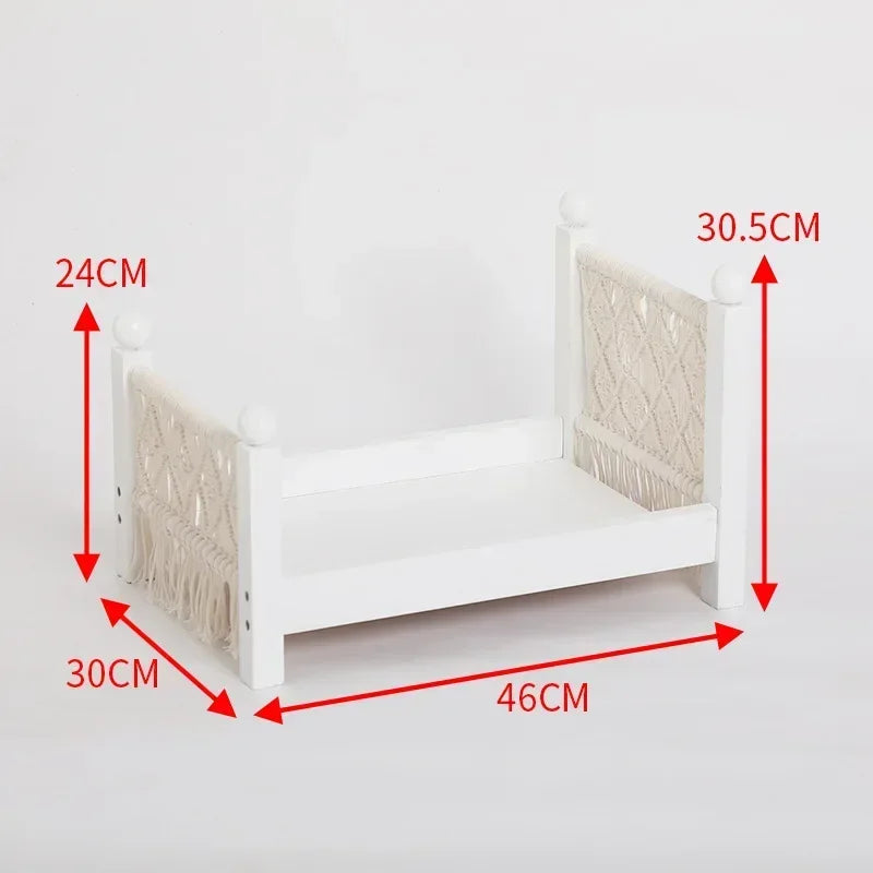 Universal Newborn Bed Frame Retro Handcrafted Pose Tool Infant Studio Shooting Background Basic Photography Furniture Supply