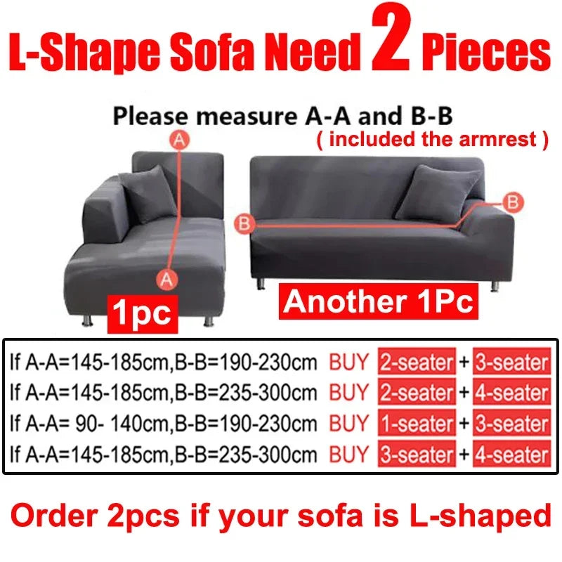 Sofa Cover for Living Room Thick Jacquard Sofa Cover 1/2/3/4 Seater L-Shaped Corner Sofa Cover