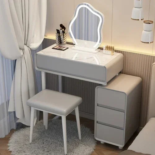 Classic Modern Vanity Table Luxury Nordic Makeup Mirror Vanity Table Storage Bedroom Muebles Para Dormitorio Furniture
