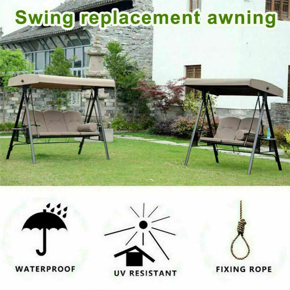 Outdoor Swing Chair Cover Playground Swing Chair Top Cover Waterproof Sunshade Canopy Outdoor Garden Swing Chair Hammock Canopy