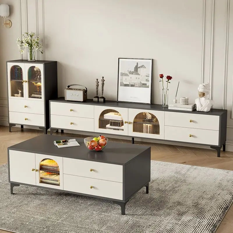 Storage Modern Coffee Tables Aesthetic Simple White Nordic Coffee Tables Rectangular Drawers Mesa De Centro De Sala Furnitures