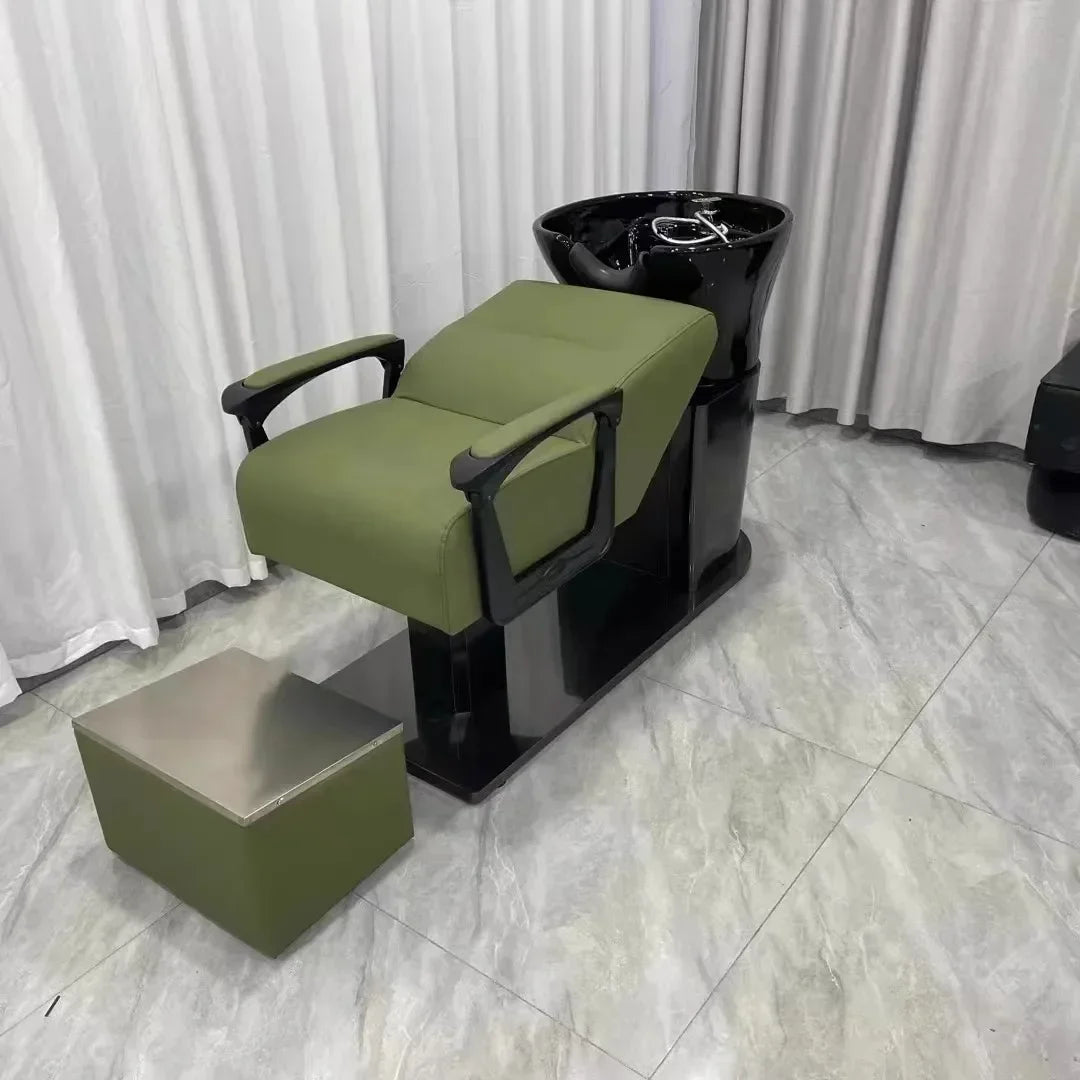 Ergonomic Lounge Shampoo Bed Luxury Fashion Simple Modern Hair Shampoo Bed Unique Comfortable Cadeira De Barbearia Furniture