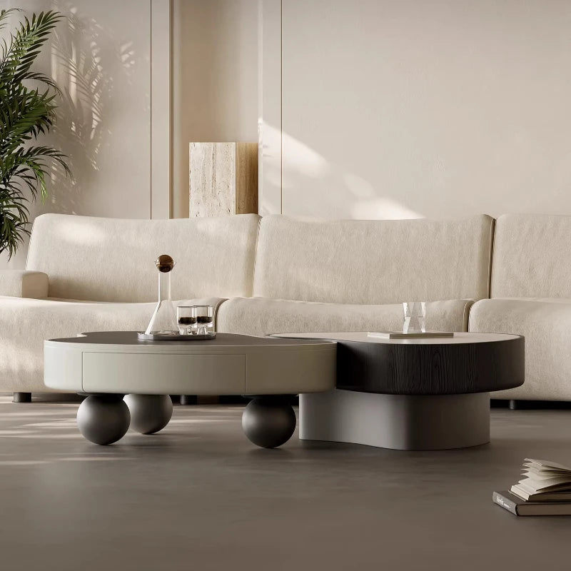 Special-shaped Coffee Table Storage Hardcover Sofa Side Table Living Room Center Luxury Modern Home Decor Items House Furniture