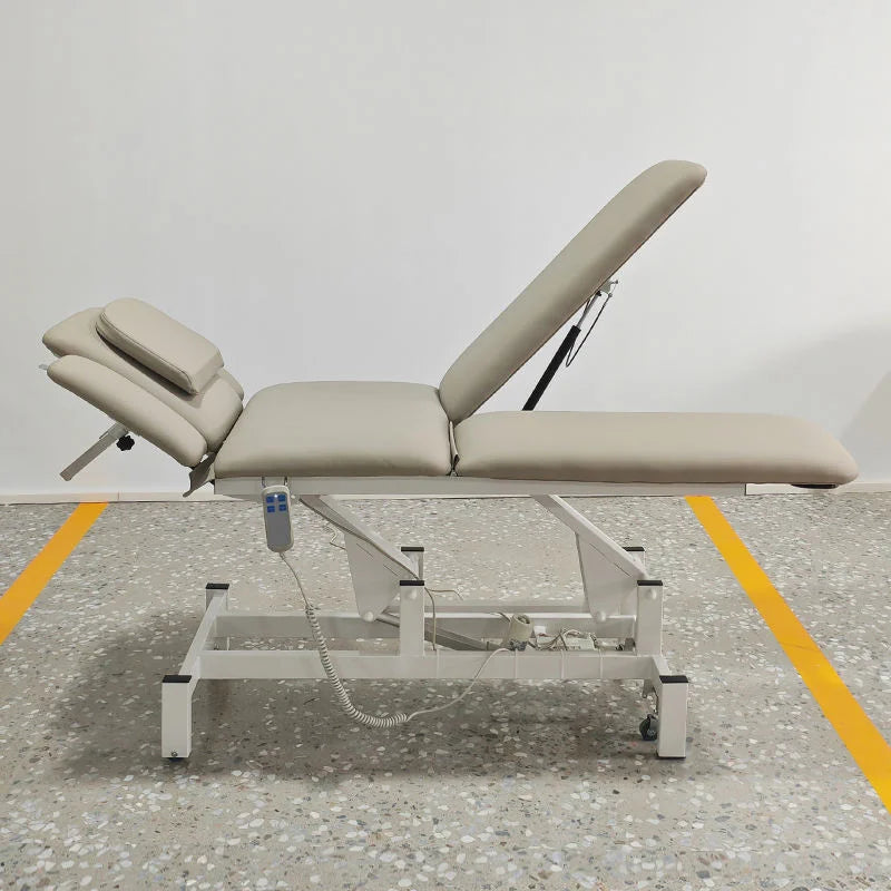 Electric Height Adjustable 3-Section Physical Therapy Bed Chiropractic Treatment Table Medical Acupuncture Massage Furniture