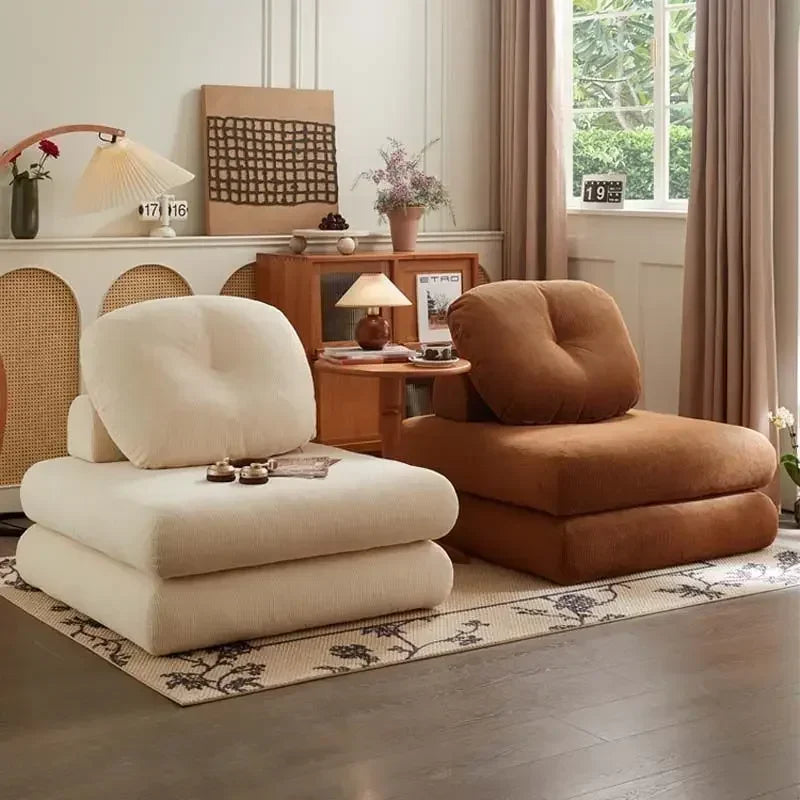 Foldable Living Room Sofa Bed Comfortable Single Sofas Folding Lazy Relax Pliable Sofa Multifunctional Pull Out Convertible Beds