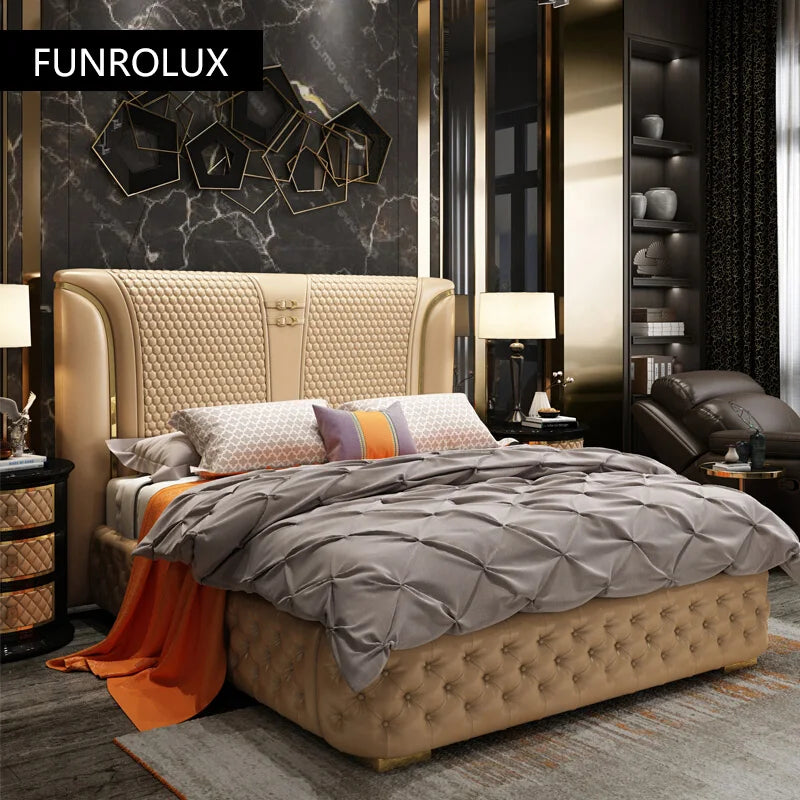 Modern Upholstered Cal King Bed Platform Bed Frame with Wingback Headboard Can be Customzied