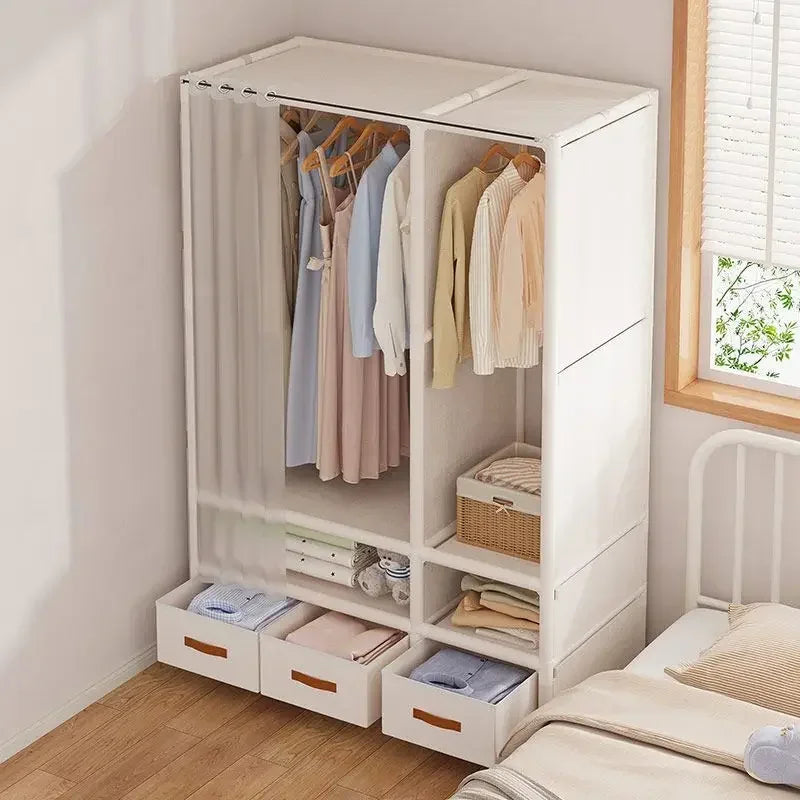 Durable Dustproof Collapsible Closet Large Capacity Wardrobe Easy Assembly Storage Organizer for Bedroom Dorm Daily Arrangement