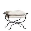 French dressing stool Footrest Ottoman furniture bedroom designer dressing stool retro iron shoe changing stool tea stool edge s