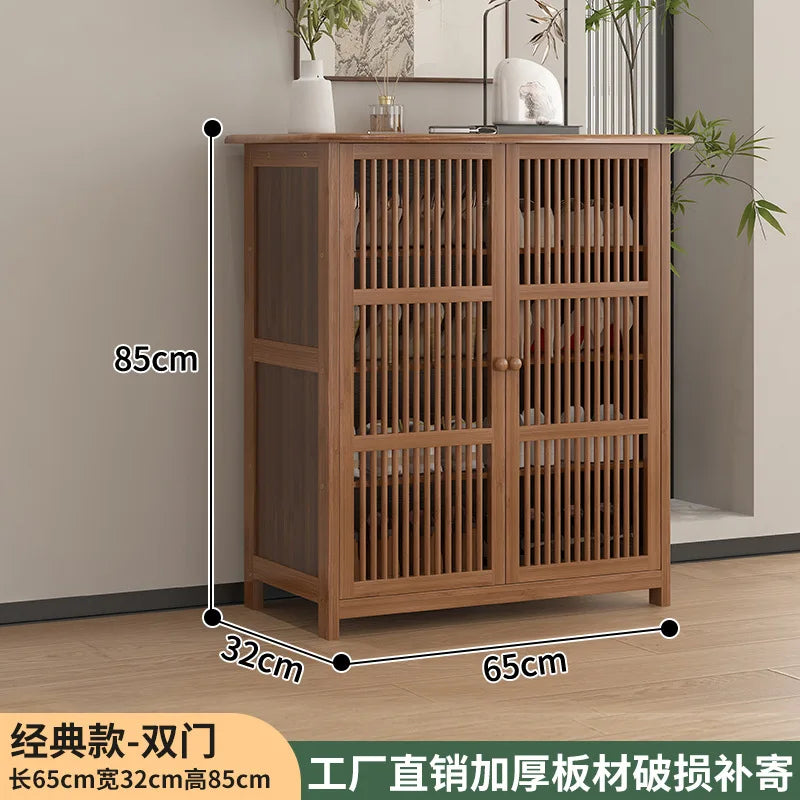Shoe cabinet large capacity household entrance door indoor entrance storage shoe rack new Chinese corridor multi-layer storage a