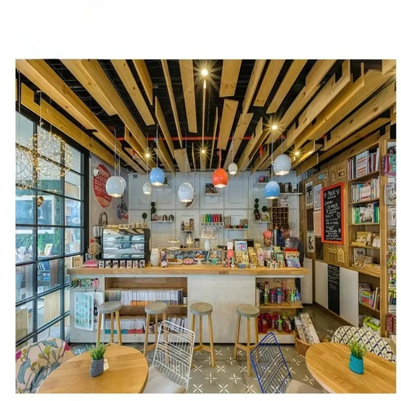 OME Cafe Marble Table Coffee Shop Bar Counter Design Cafe Interior Design Decoration Custom Modern Coffee Shop Furniture