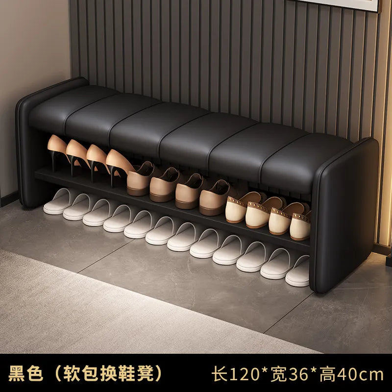 Luxury Italian Shoe Bench Ottomans Minimalist Organizer Designer Shoe Stool Shelf Storage Living Room Muebles Salon Furniture