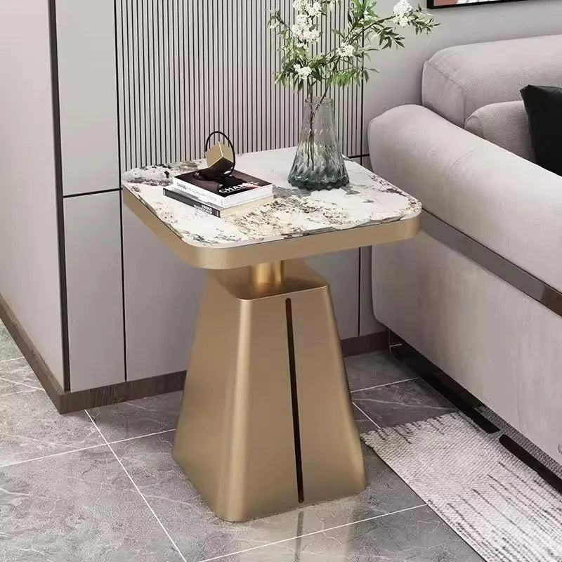 Simple Metal Side Table Luxury Square Glam Modern Side Table Decor Design Table Basse Pour Salon Living Room Furniture