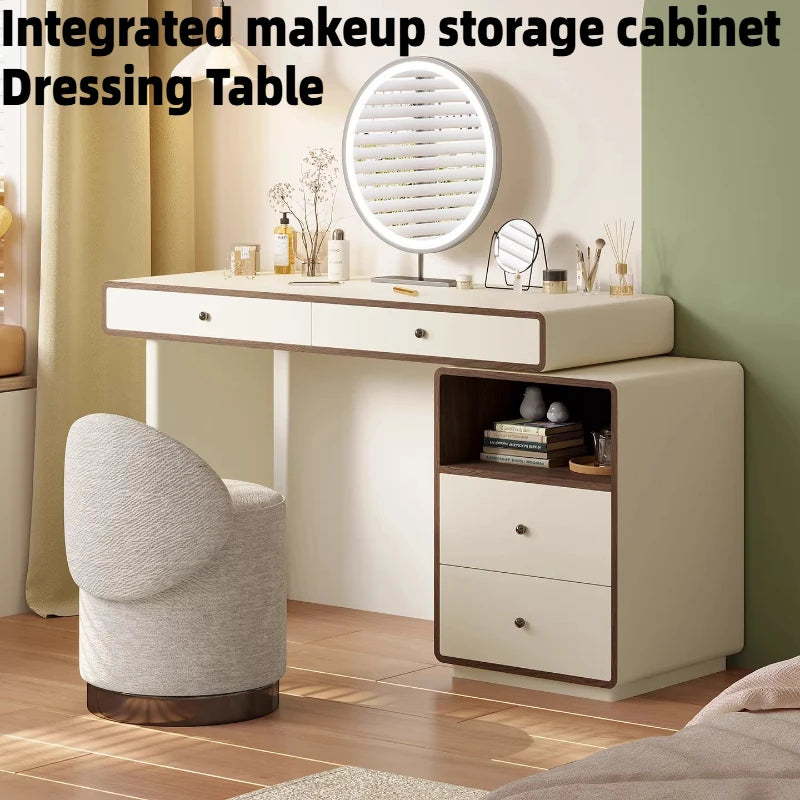 Makeup Vanity Dressing Table Toiletries Hotel Bedroom Headdresses Vanity Desk Girl Woman With Light Mirror Stool Home Furniture