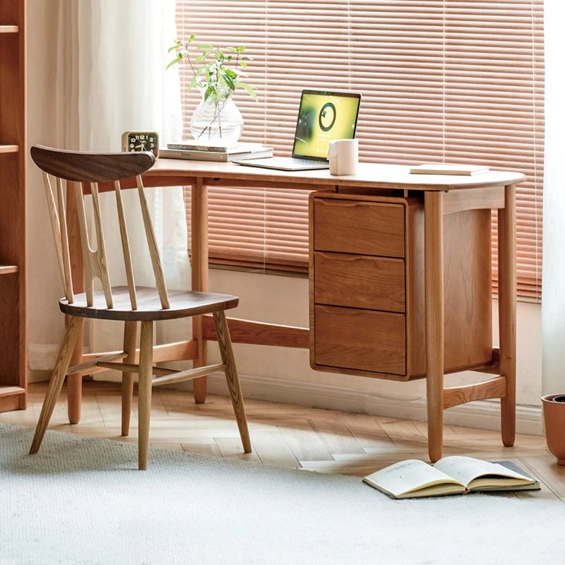 Drawer Wooden Office Desk Computer Storage Minimalist Shelves Office Table Space Saving Standing Meuble Bureau Home Furniture