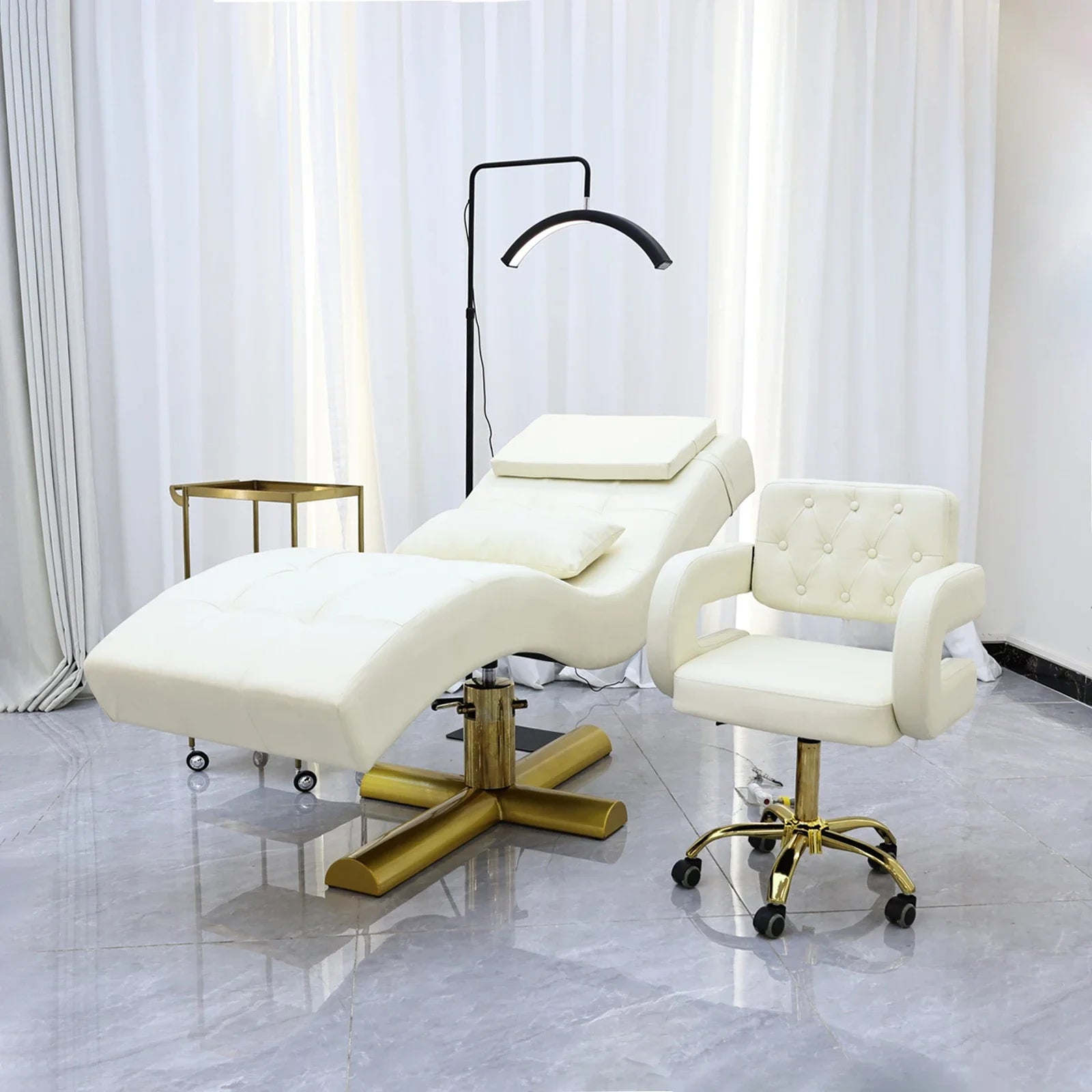 Electric reclining beauty bed, adjustable height beauty bed, suitable for hydrotherapy, salon, tattoo, therapy, home use