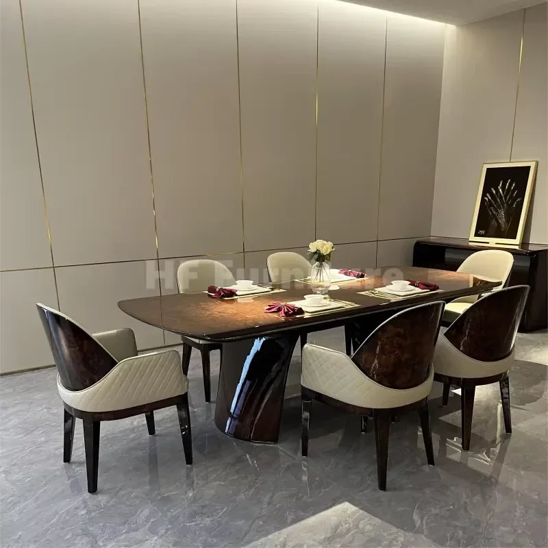 Modern Hot Sale Dining Table Wood Dining Table Set 6 Seater