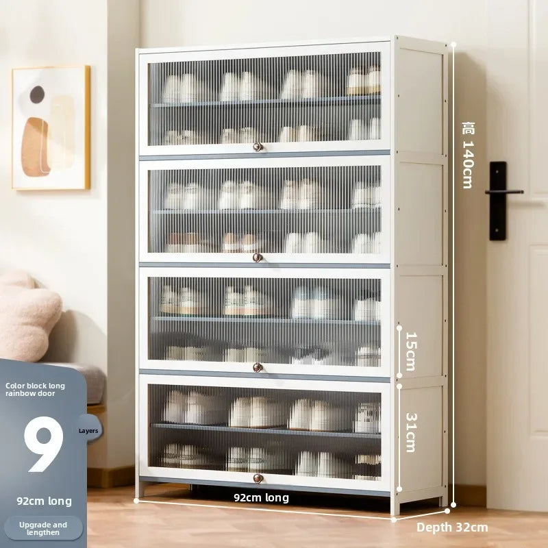 Simple shoe cabinet, household door storage artifact, space-saving indoor good-looking multi-layer dustproof large-capacity