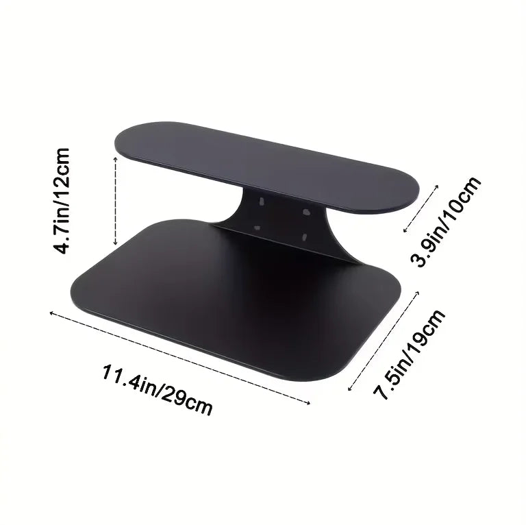 Two-Level Floating Nightstand Shelf, Easy Black Wall-Installed Side Table for The Bedroom, Suitable for Plants, Books