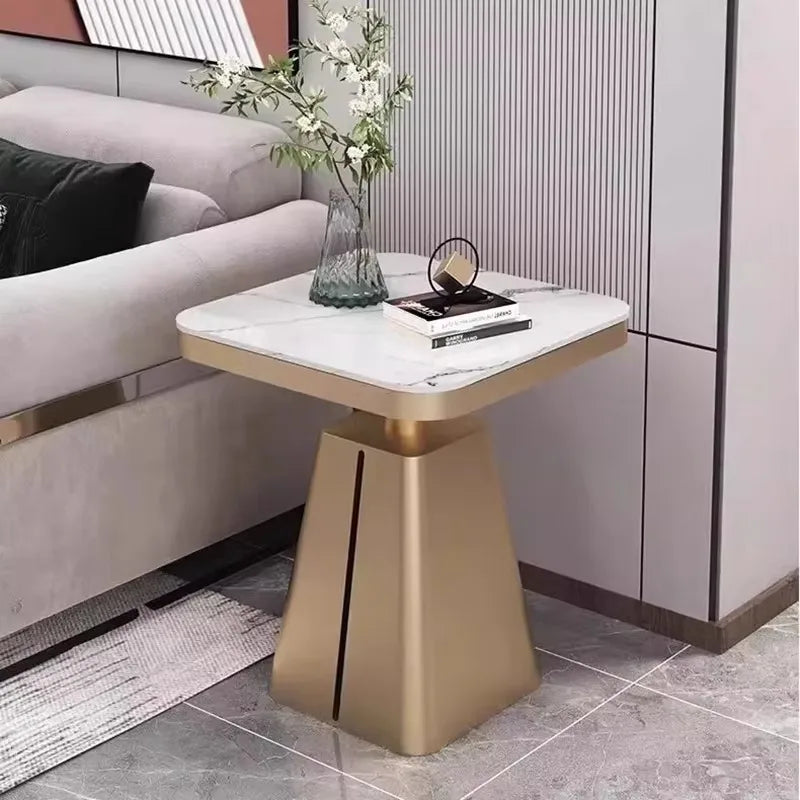 Simple Metal Side Table Luxury Square Glam Modern Side Table Decor Design Table Basse Pour Salon Living Room Furniture