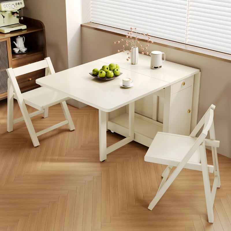 Vintage Simple Dining Table Saving Space Minimalist Folding Table Restaurant Extendable Tavolo Pranzo Dining Room Furniture