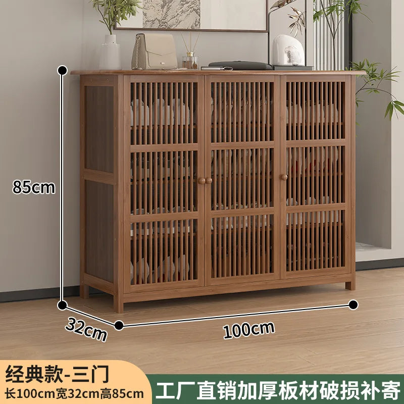 Shoe cabinet large capacity household entrance door indoor entrance storage shoe rack new Chinese corridor multi-layer storage a