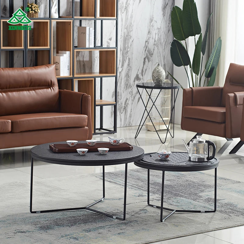 Coffee Table Marble Top Luxury Furniture Coffee Table S.Steel Metal Leg Coffee Table