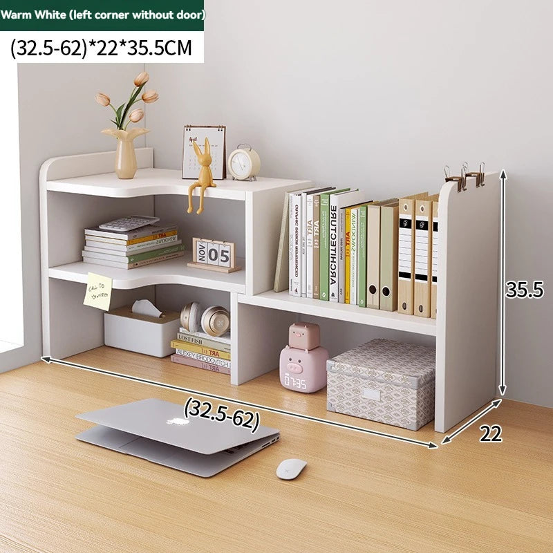 Bookshelf Office Desktop Storage Shelves Multi layer Scalable Shelves Student Desk Storage Boxes Small Bookcases