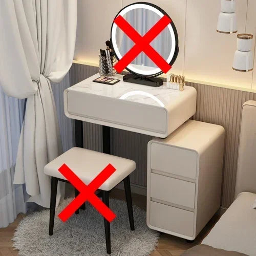 Classic Modern Vanity Table Luxury Nordic Makeup Mirror Vanity Table Storage Bedroom Muebles Para Dormitorio Furniture