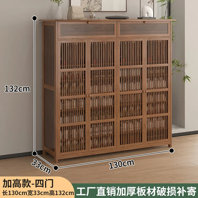 Shoe cabinet large capacity household entrance door indoor entrance storage shoe rack new Chinese corridor multi-layer storage a