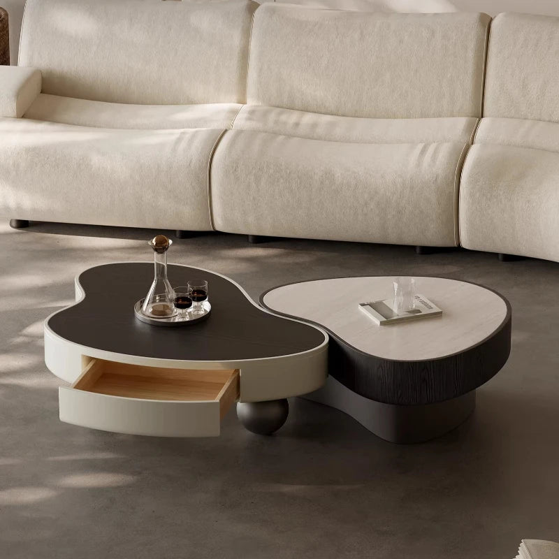 Special-shaped Coffee Table Storage Hardcover Sofa Side Table Living Room Center Luxury Modern Home Decor Items House Furniture