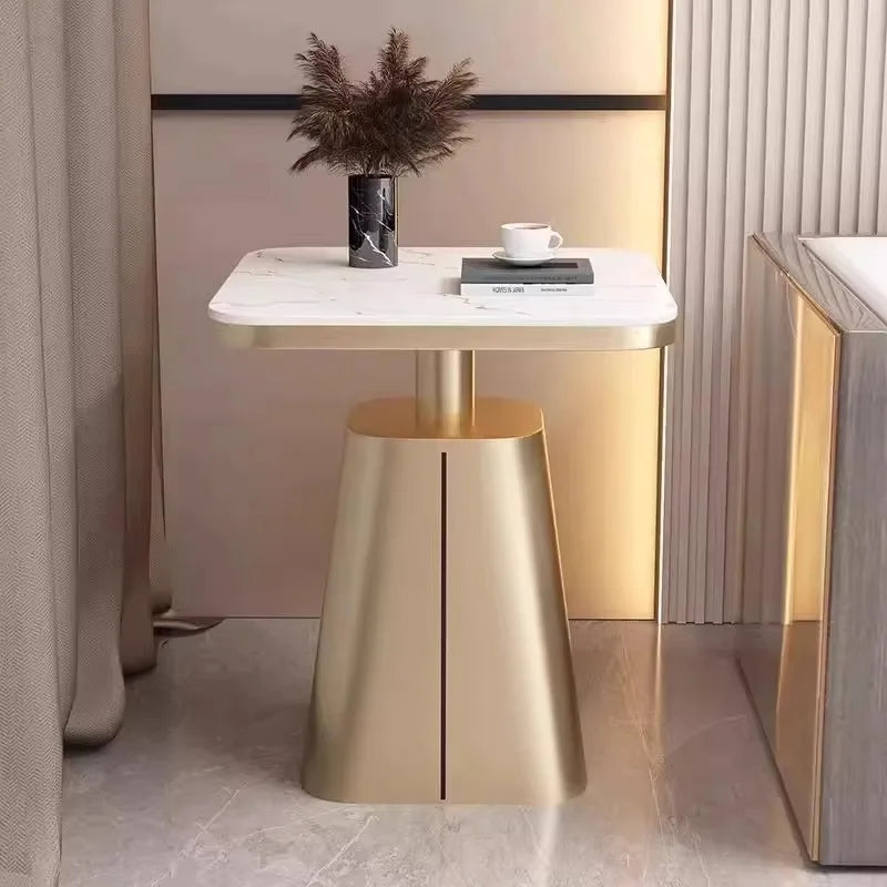 Simple Metal Side Table Luxury Square Glam Modern Side Table Decor Design Table Basse Pour Salon Living Room Furniture