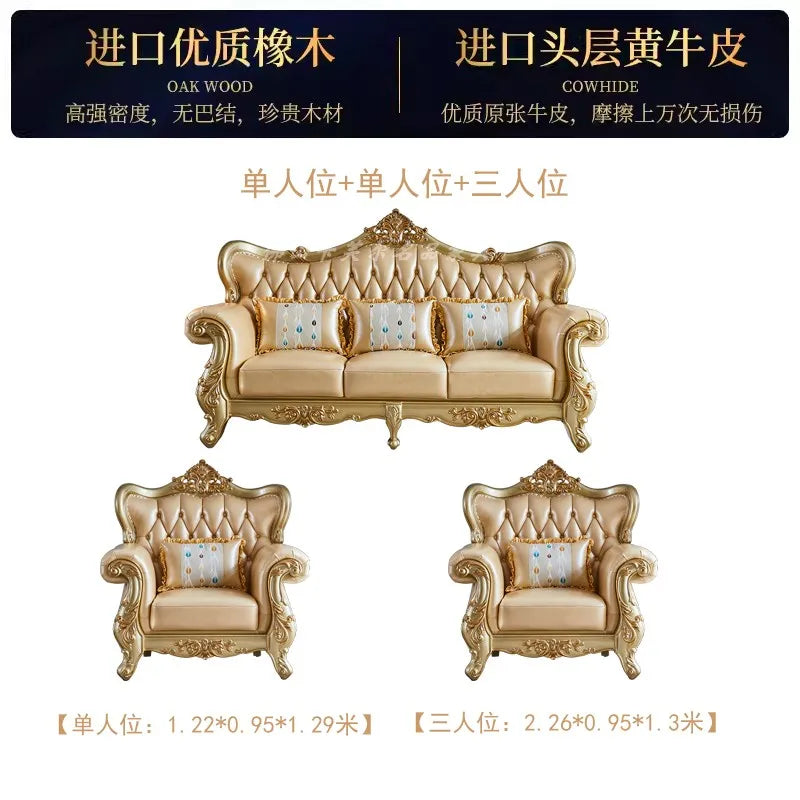 Modern Sectional Living Room Sofa Genuine Leather Solid Wood Living Room Sofa Minimalist Single Divani Da Soggiorno Furnitures
