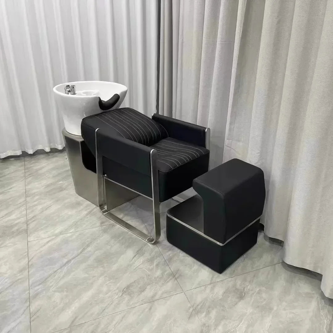 Ergonomic Lounge Shampoo Bed Luxury Fashion Simple Modern Hair Shampoo Bed Unique Comfortable Cadeira De Barbearia Furniture