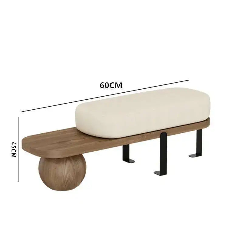 Modern Creative Ottomans Solid Wood Bench Living Room Furniture Home Door Shoe Change Stool Entrance Bedroom Bedside Pouf Stools