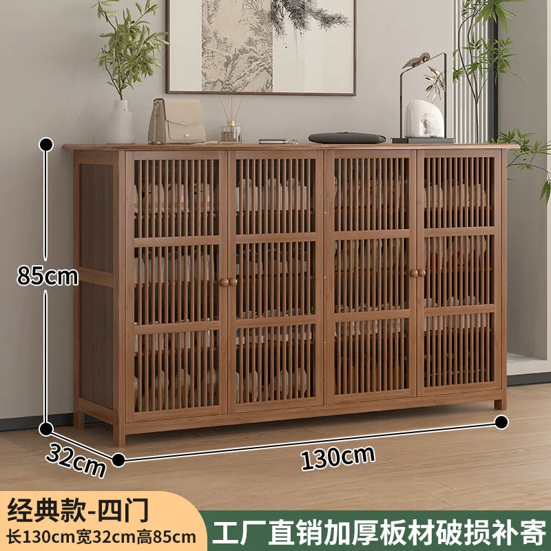 Shoe cabinet large capacity household entrance door indoor entrance storage shoe rack new Chinese corridor multi-layer storage a
