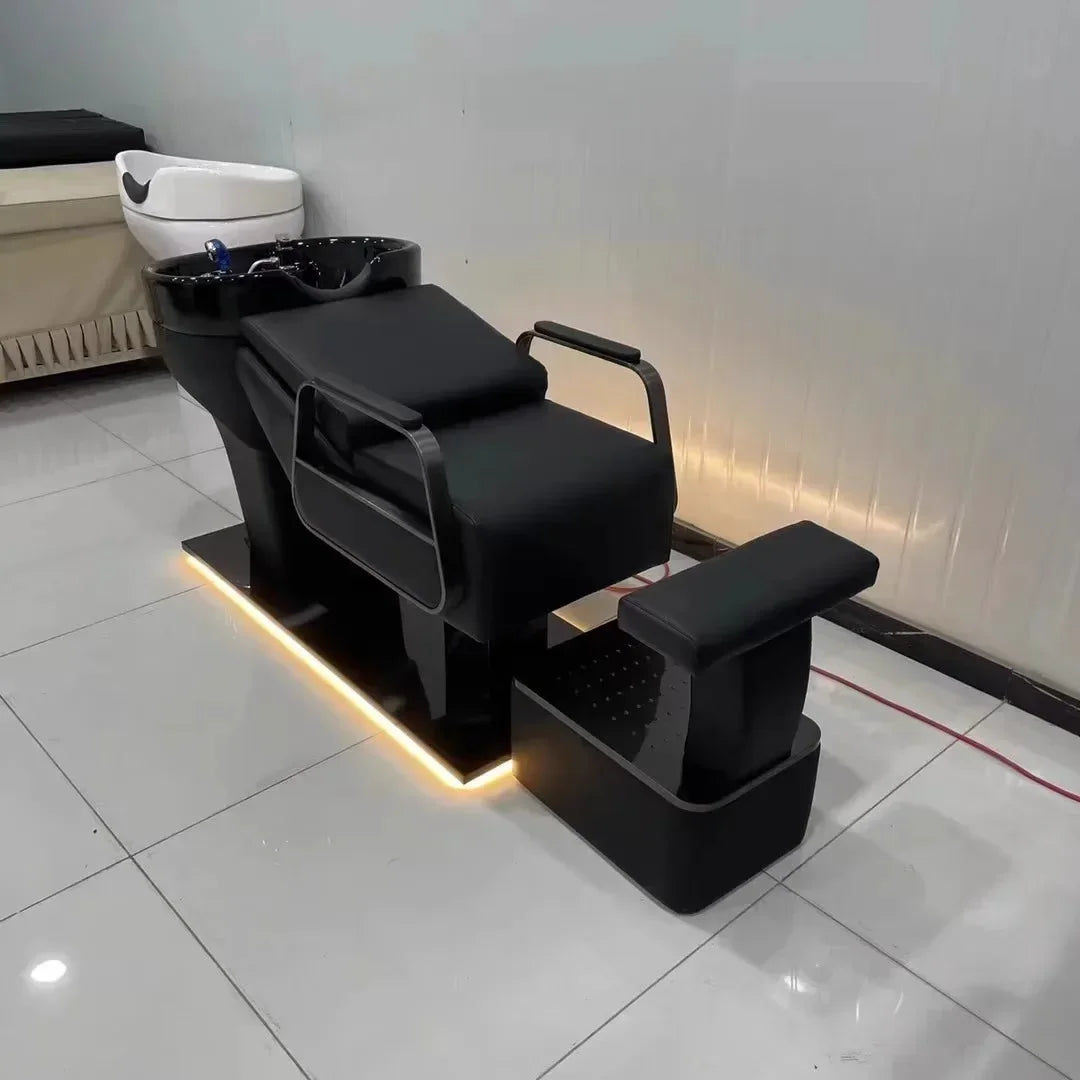 Ergonomic Lounge Shampoo Bed Luxury Fashion Simple Modern Hair Shampoo Bed Unique Comfortable Cadeira De Barbearia Furniture