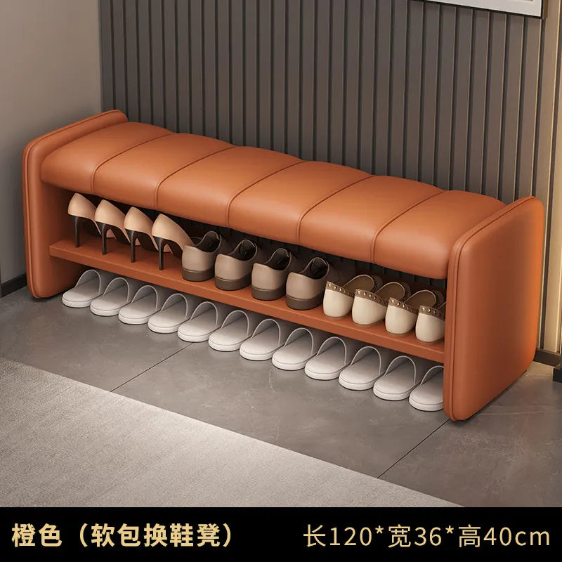 Luxury Italian Shoe Bench Ottomans Minimalist Organizer Designer Shoe Stool Shelf Storage Living Room Muebles Salon Furniture