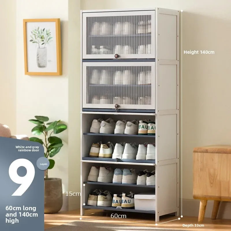 Simple shoe cabinet, household door storage artifact, space-saving indoor good-looking multi-layer dustproof large-capacity