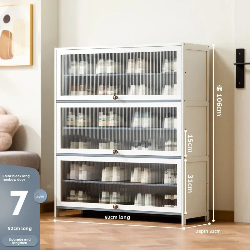 Simple shoe cabinet, household door storage artifact, space-saving indoor good-looking multi-layer dustproof large-capacity