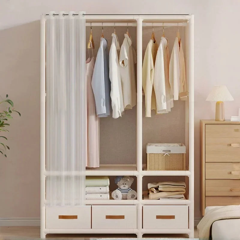 Durable Dustproof Collapsible Closet Large Capacity Wardrobe Easy Assembly Storage Organizer for Bedroom Dorm Daily Arrangement