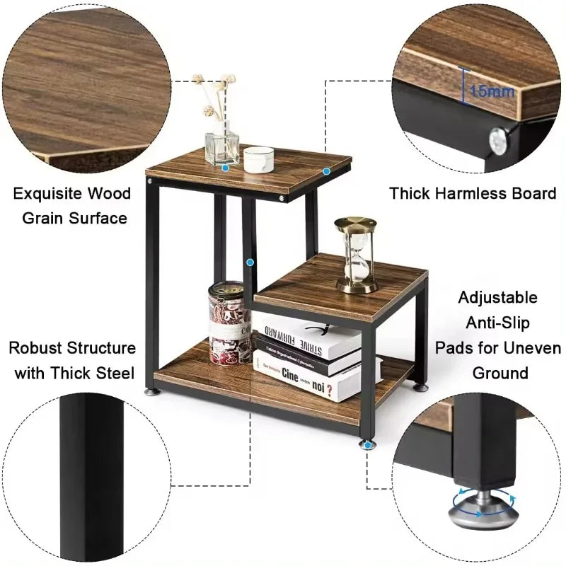 Nordic Coffee Storage Coffee Tea Tables End Table Modern Minimalist Living Room Square Coffee Table Iron Storage Rack שולחן סלון