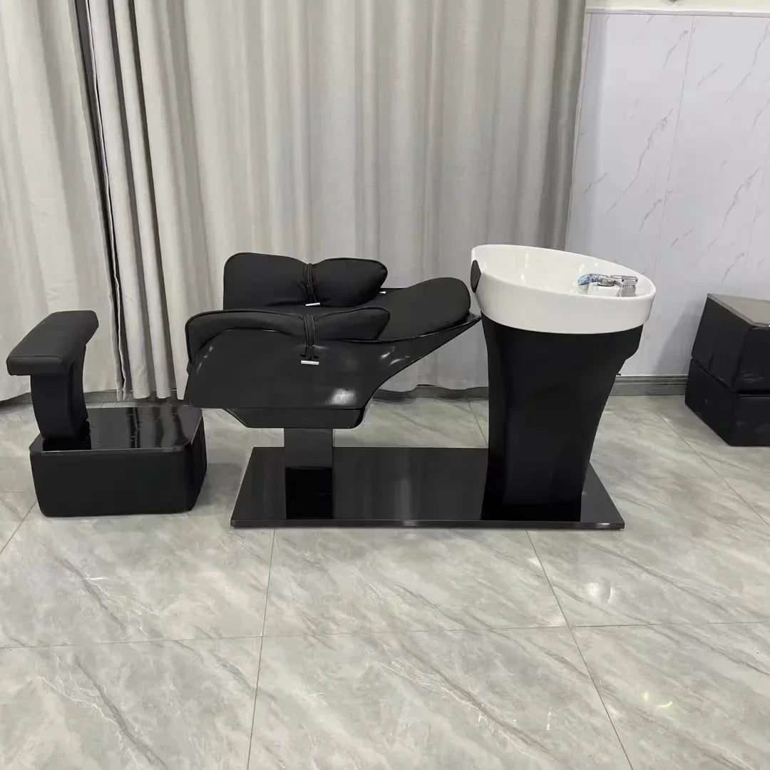 Ergonomic Lounge Shampoo Bed Luxury Fashion Simple Modern Hair Shampoo Bed Unique Comfortable Cadeira De Barbearia Furniture