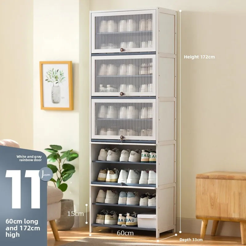 Simple shoe cabinet, household door storage artifact, space-saving indoor good-looking multi-layer dustproof large-capacity