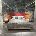 Modern Luxury Home Furniture Bedroom Soft Headboard Solid Wood Frame Upholstered Bed Full Queen King Size Hotel Bedroom Set