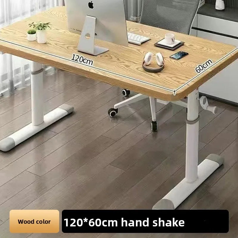 Hand Crank Adjustable Height Desk Computer Desk & Office  Ergonomic Study Table Home Office Writing Gaming Desk for Kids Adults