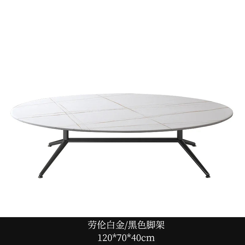 Black Oval Marble Coffee Tables Book Cute Minimalist Auxiliary Coffee Table Console Dining Garden Mesa De Centro De Sala Tables