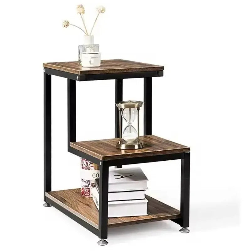 Nordic Coffee Storage Coffee Tea Tables End Table Modern Minimalist Living Room Square Coffee Table Iron Storage Rack שולחן סלון