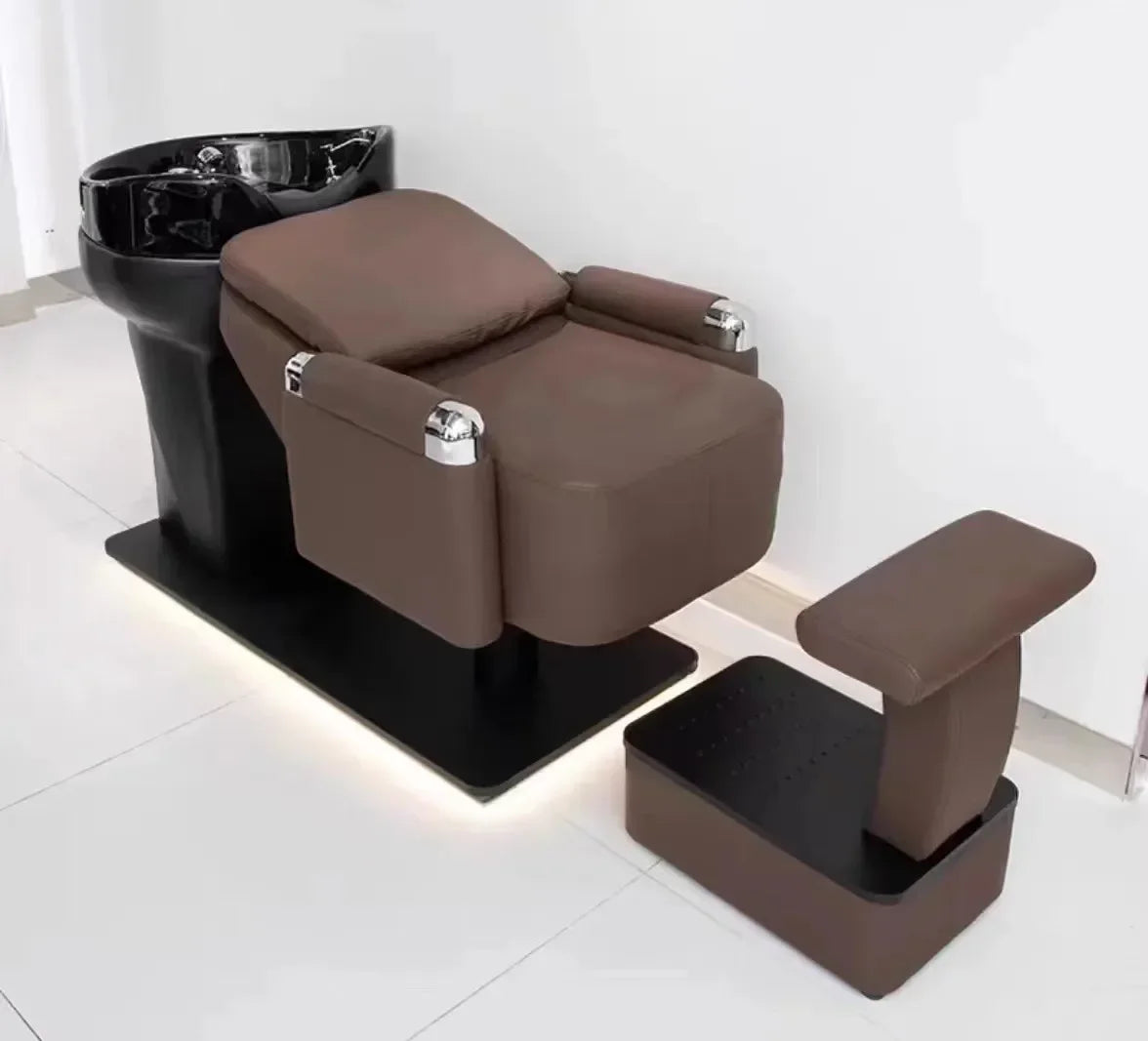 Ergonomic Lounge Shampoo Bed Luxury Fashion Simple Modern Hair Shampoo Bed Unique Comfortable Cadeira De Barbearia Furniture