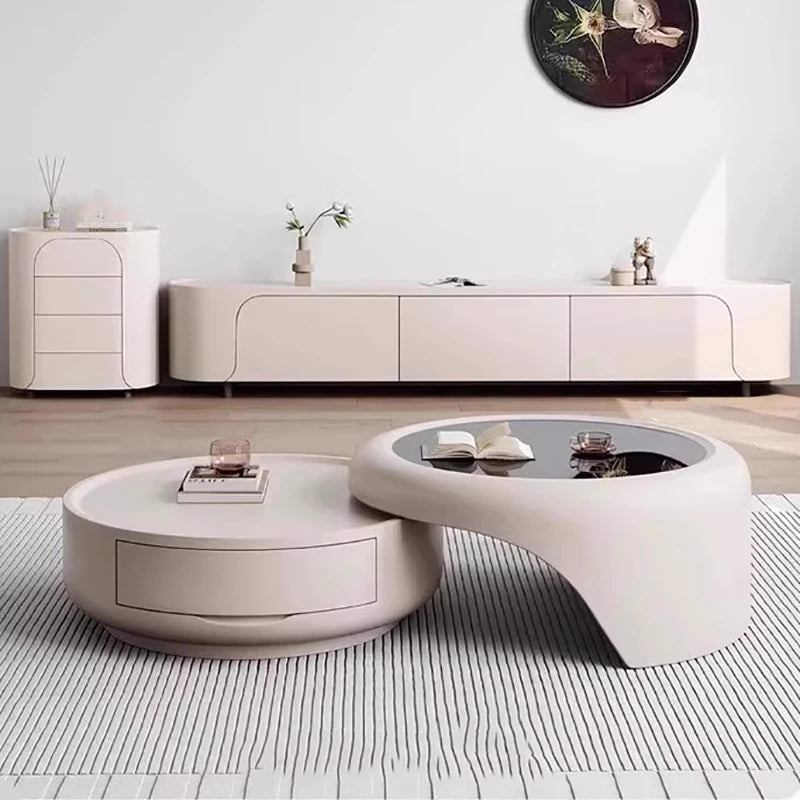 Nordic Luxury Coffee Table With Storage Design Premium Cute Coffee Table Living Room Hidden Storage Table De Salon Furniture
