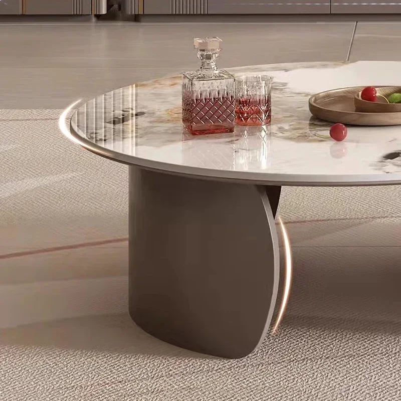 Unique Aesthetic Coffee Tables Marble European Glam Nordic Luxury Trendy Coffee Tables Round Modern Mesas Living Room Furniture